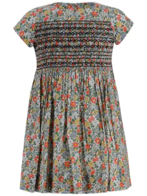 Bonpoint Allover Floral Printed Short Sleeved Dress