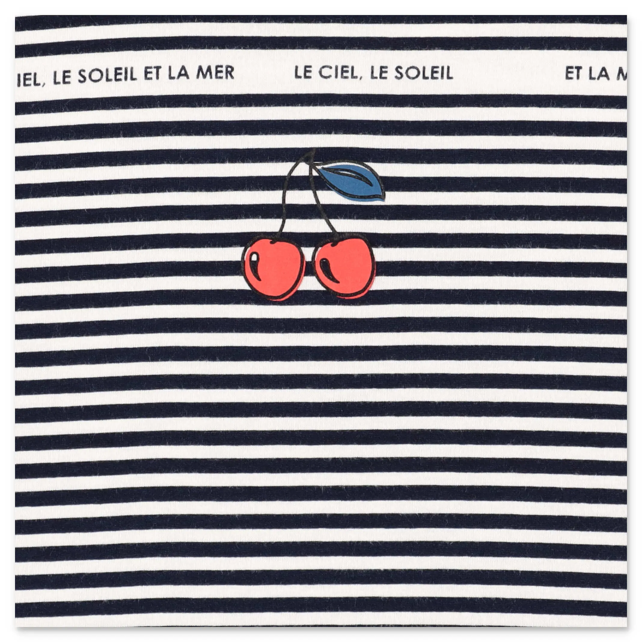 Bonpoint Cherries Printed Striped T-Shirt