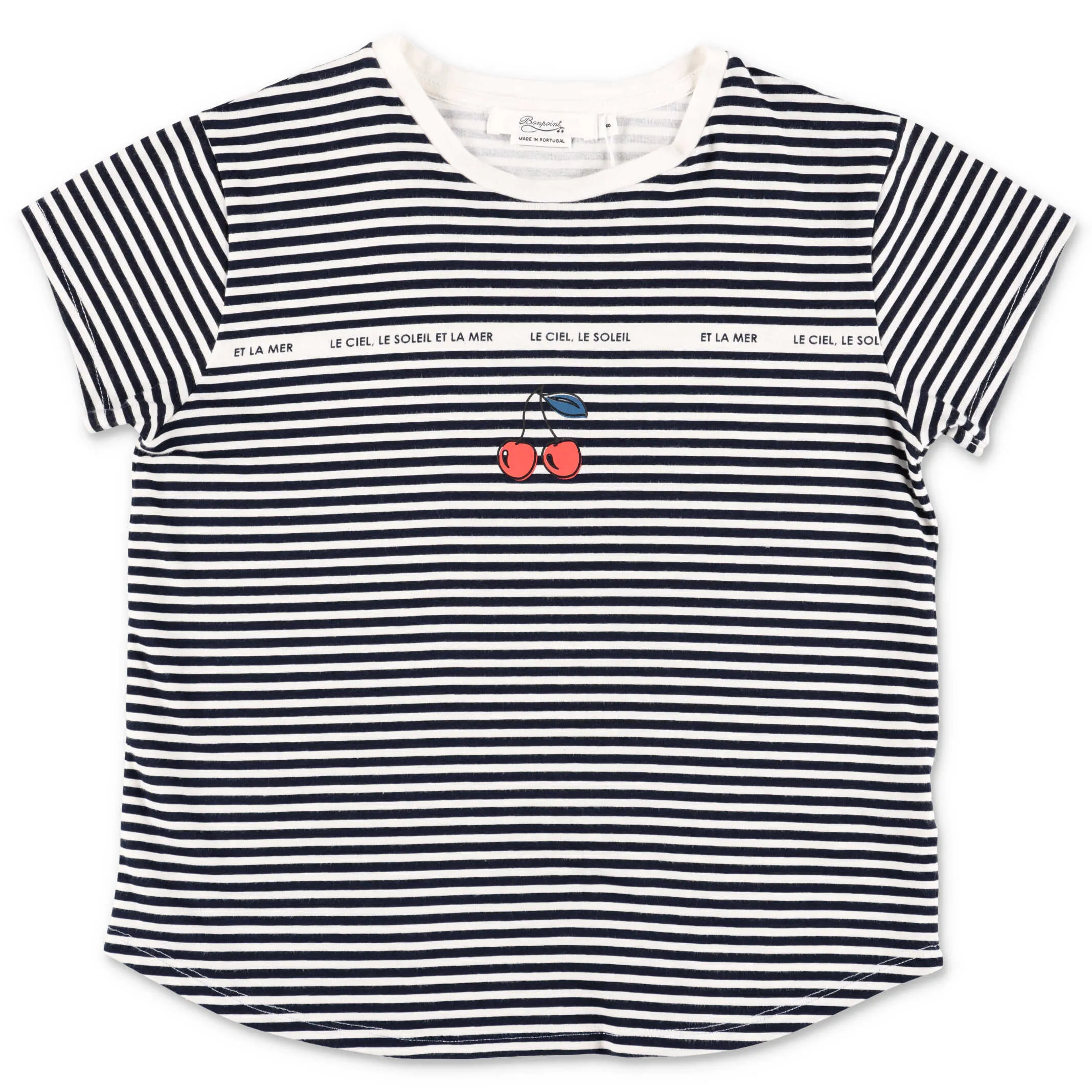Bonpoint Cherries Printed Striped T-Shirt