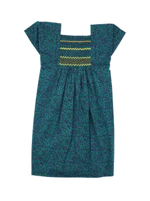Bonpoint Floral Printed Square-Neck Short Sleeved Dress