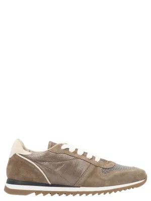 Brunello Cucinelli Kids Panelled Lace-Up Sneakers