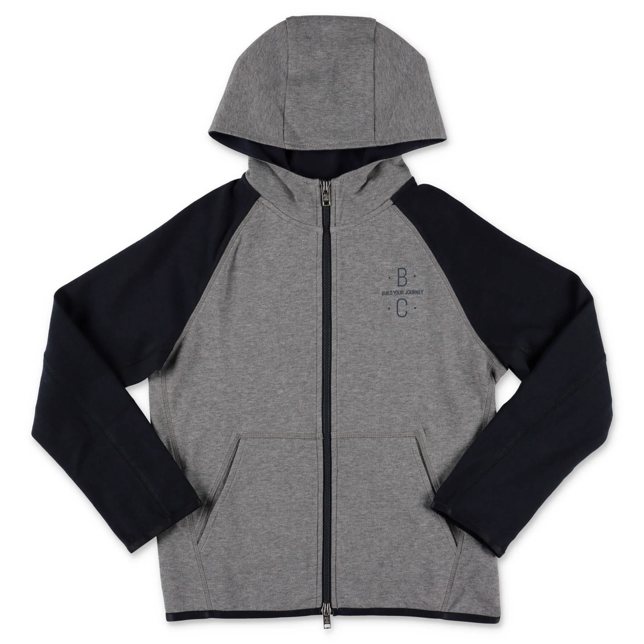 Brunello Cucinelli Kids Slogan Printed Hooded Jacket