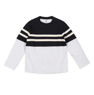 Brunello Cucinelli Kids Striped Long Sleeve T-Shirt