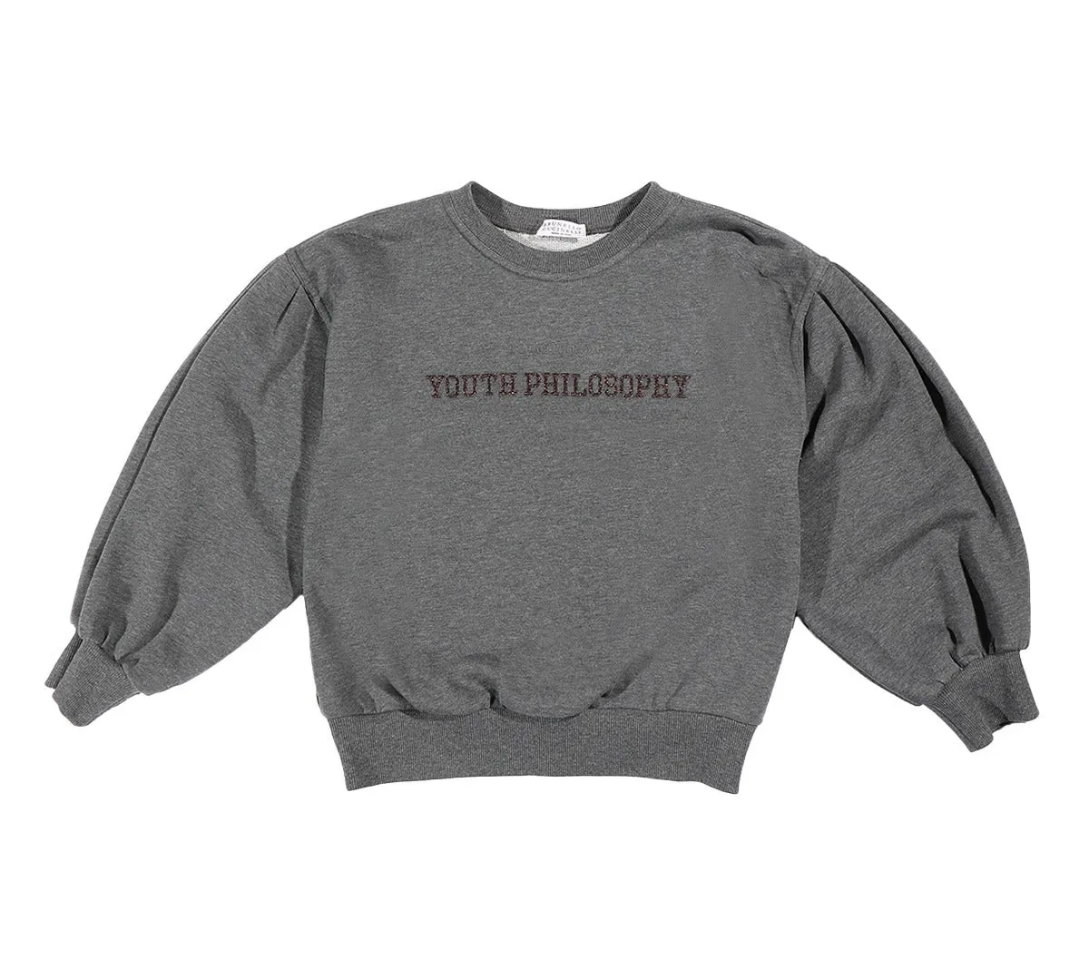 Brunello Cucinelli Kids Youth Philosophy Embroidered Sweatshirt