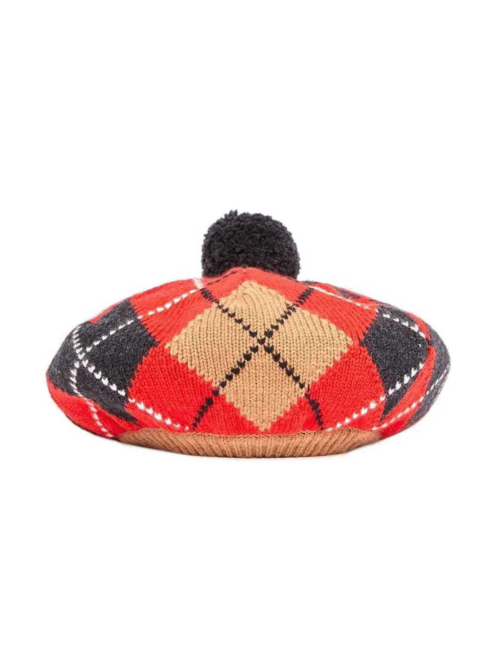 Burberry Kids Argyle Intarsia Beret