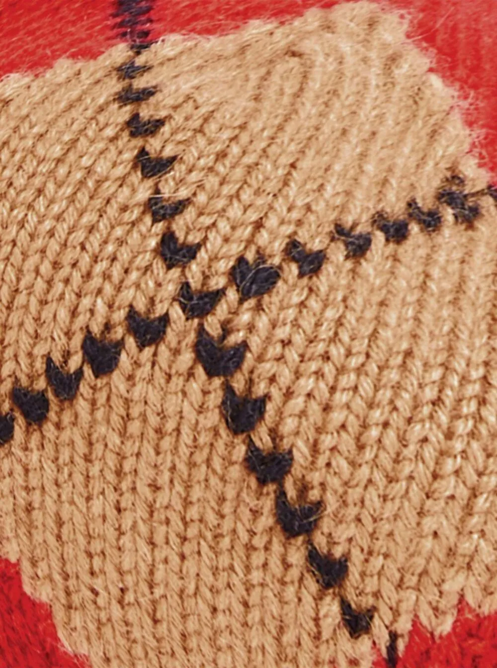 Burberry Kids Argyle Intarsia Beret
