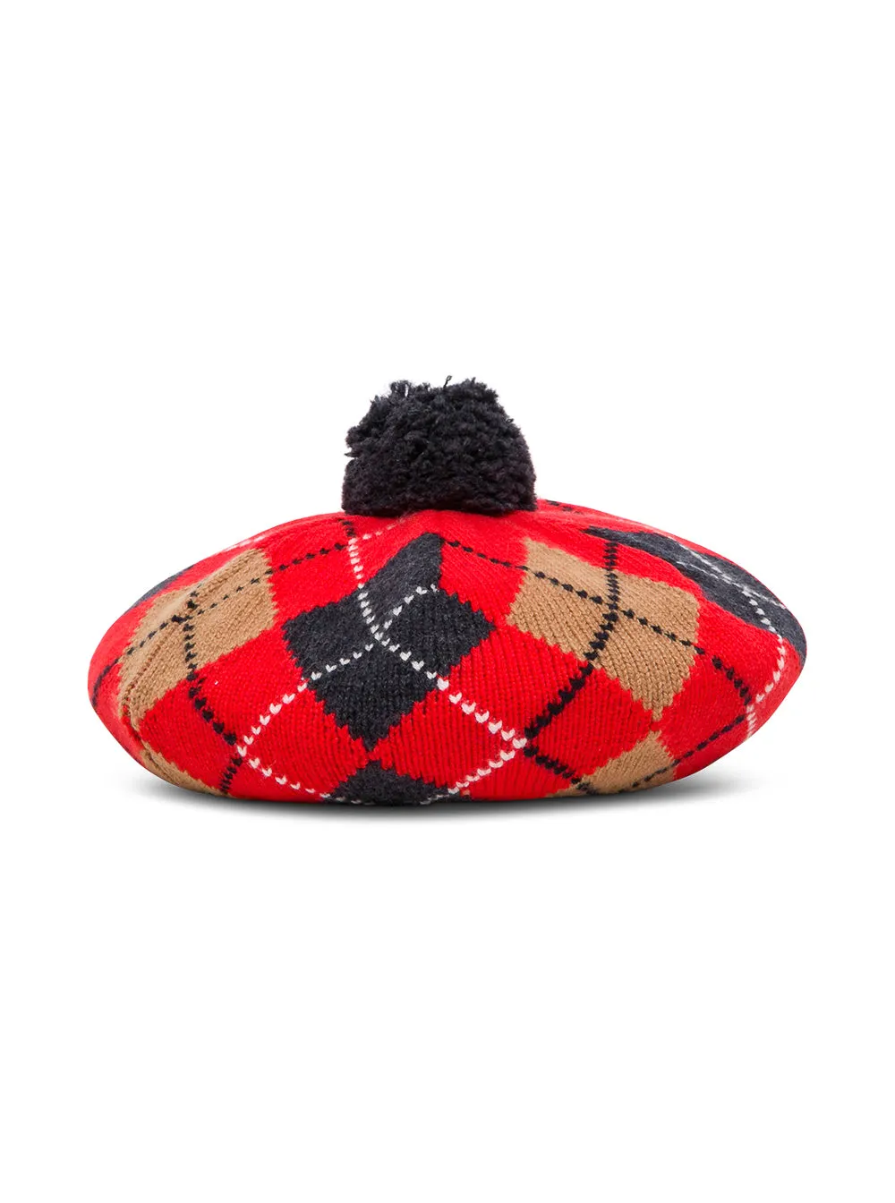 Burberry Kids Argyle Intarsia Beret