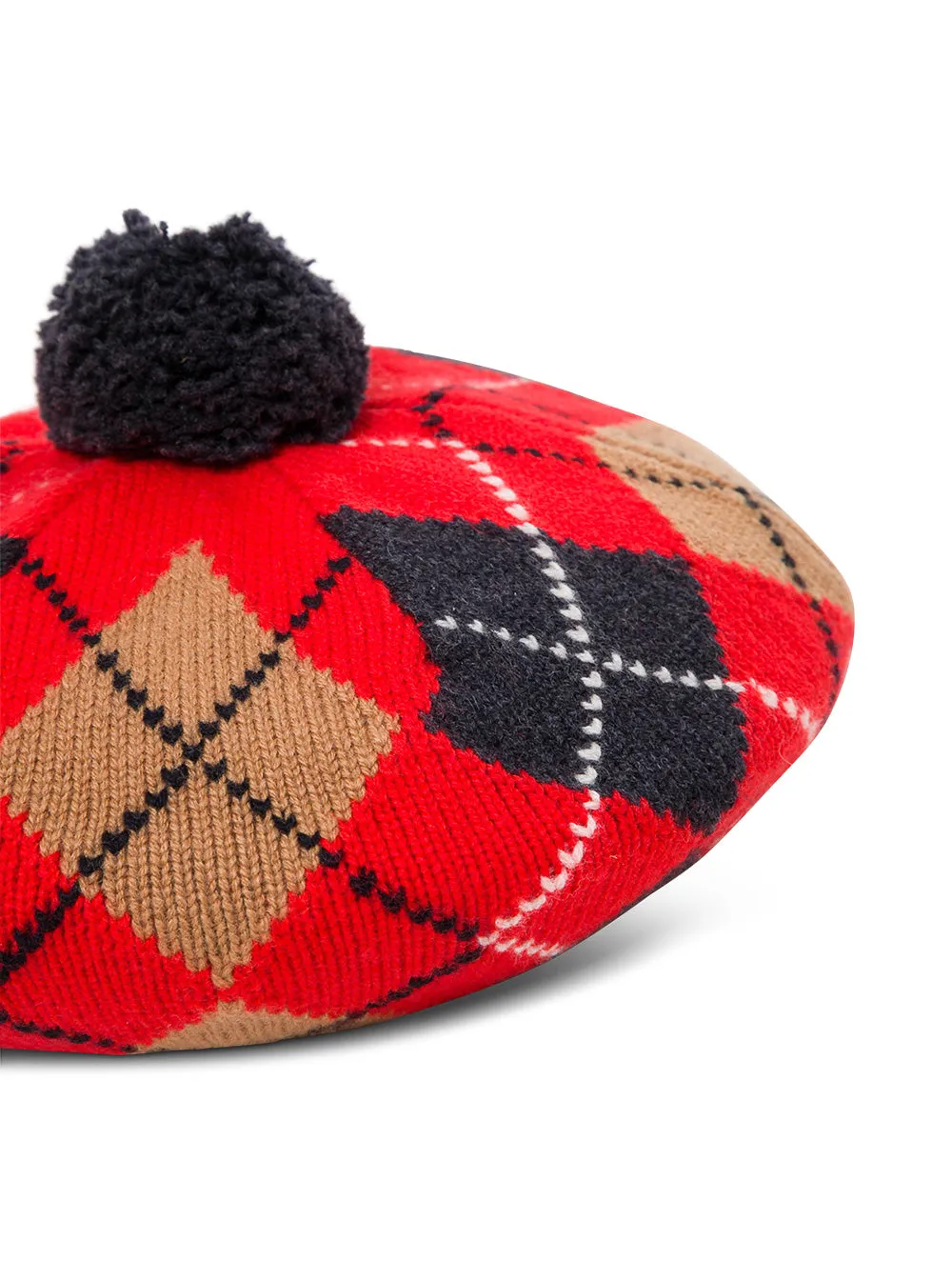 Burberry Kids Argyle Intarsia Beret