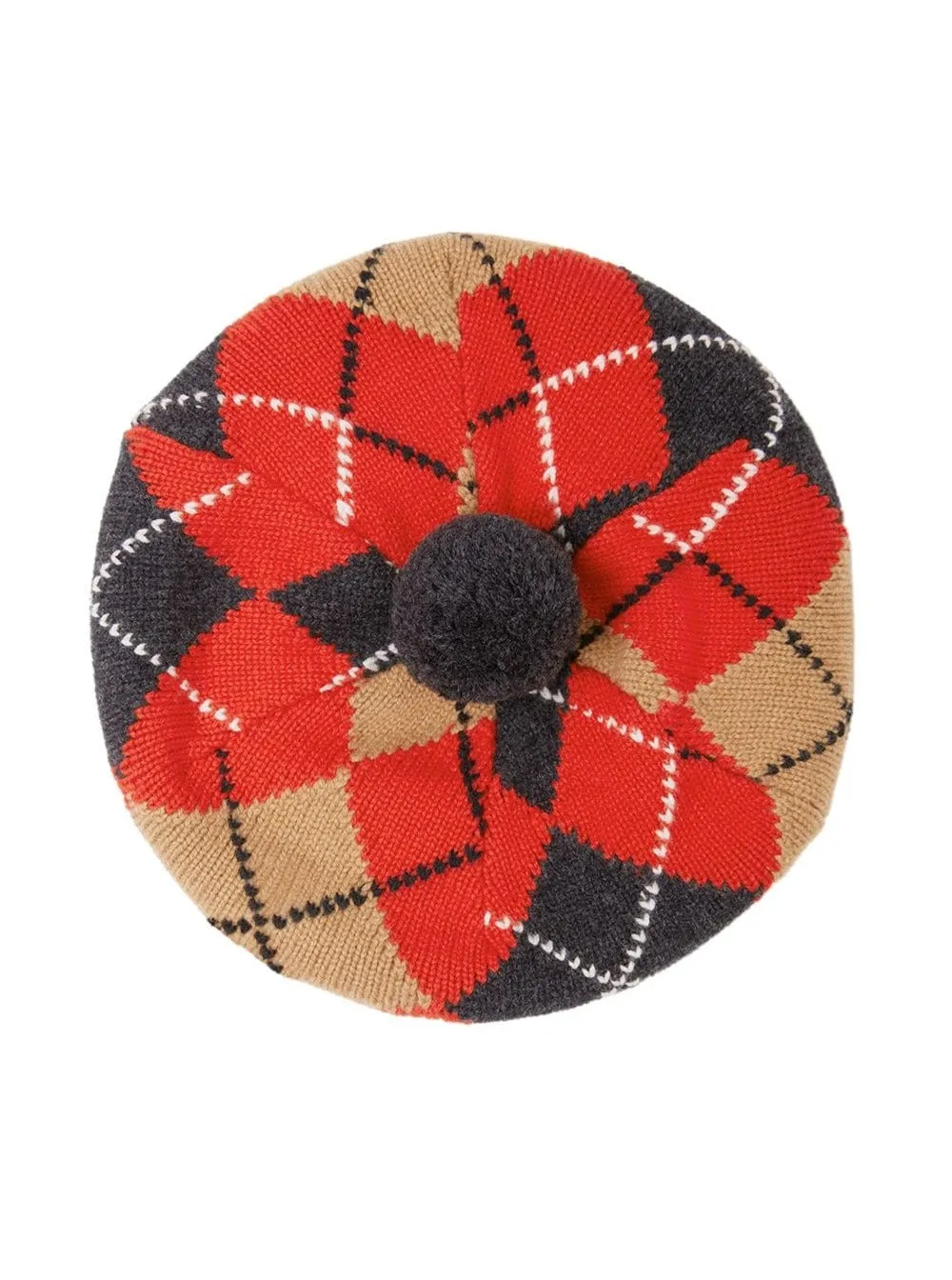 Burberry Kids Argyle Intarsia Beret