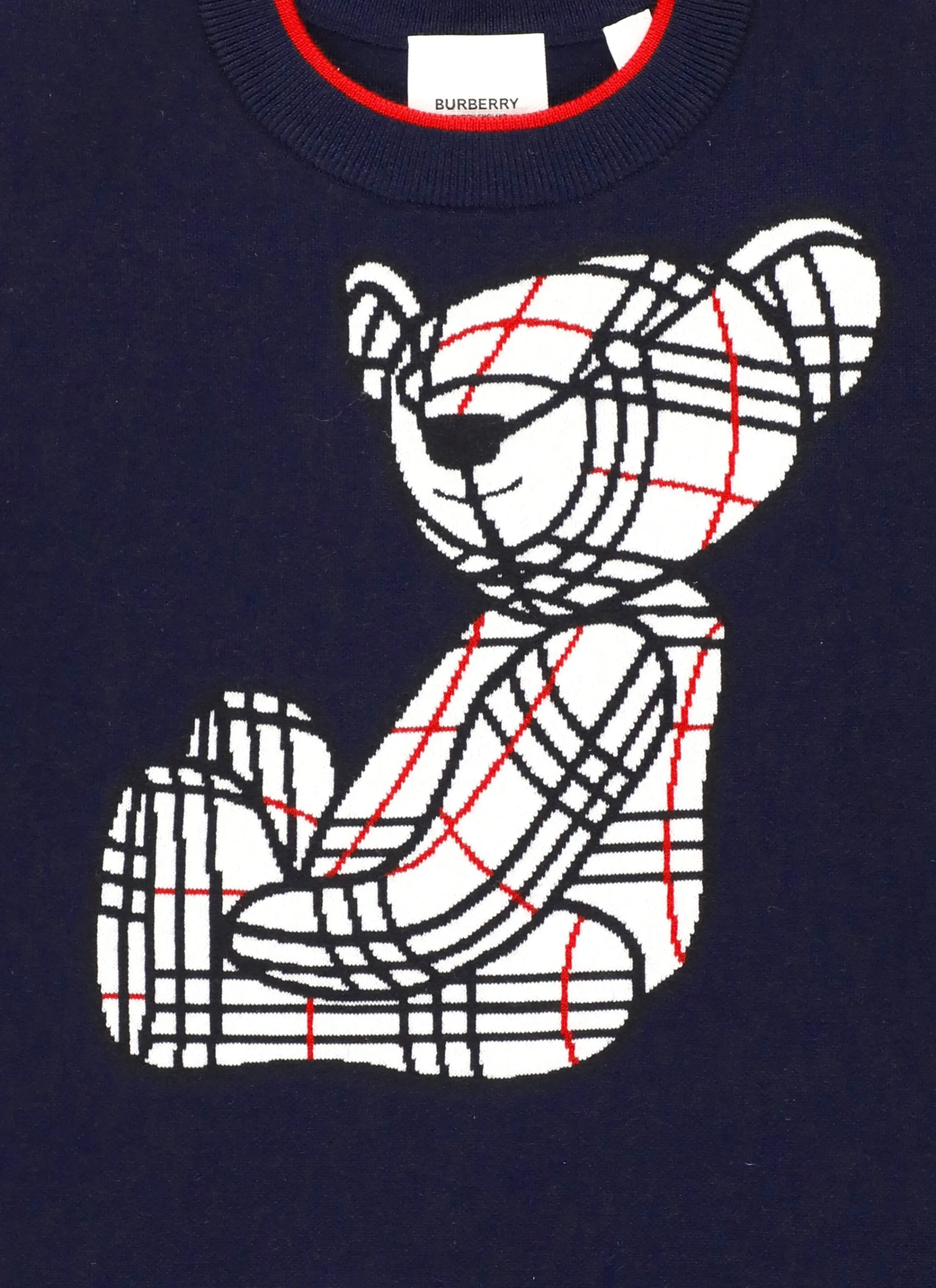 Burberry Kids Bear Embroidered Knit Jumper