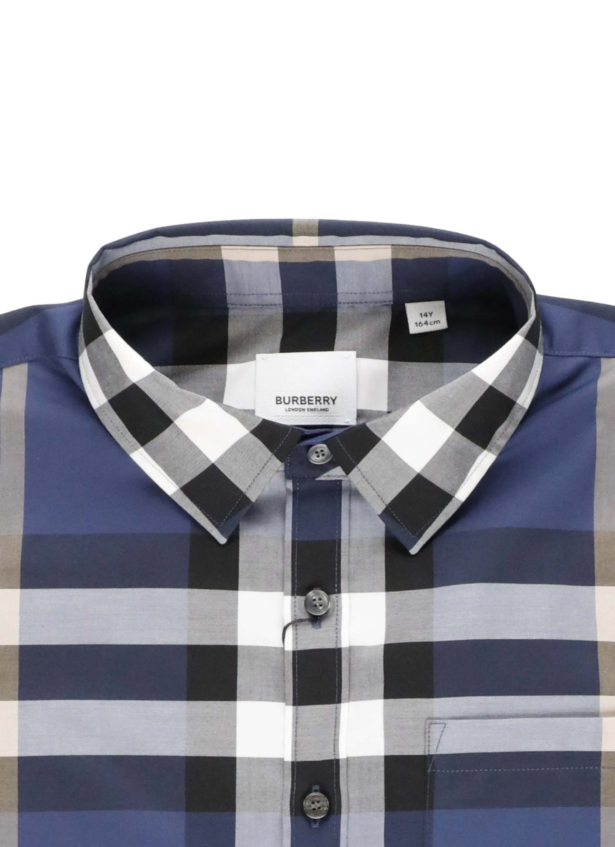 Burberry Kids Check Buttoned Shirt