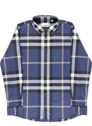 Burberry Kids Check Buttoned Shirt
