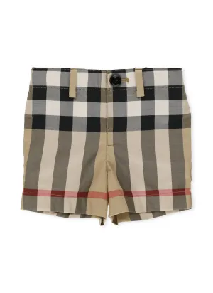 Burberry Kids Check Pattern Tailored Shorts