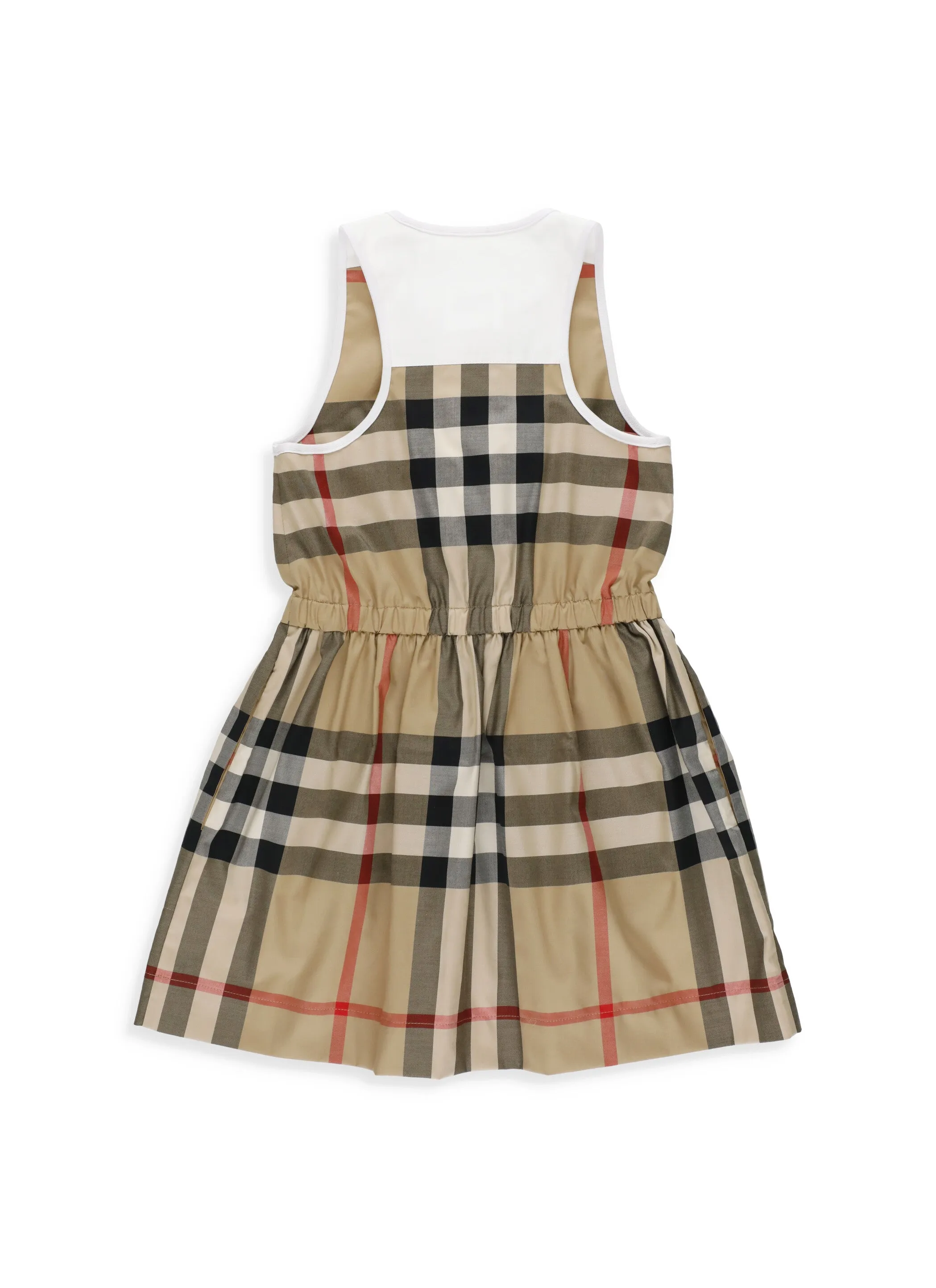 Burberry Kids Check Pattern Zipped Sleeveless Dress