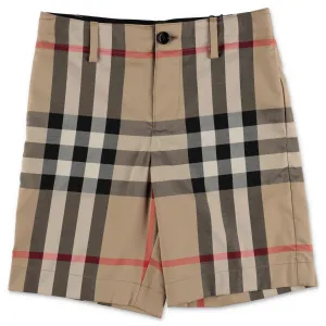 Burberry Kids Check Print Tailored Shorts