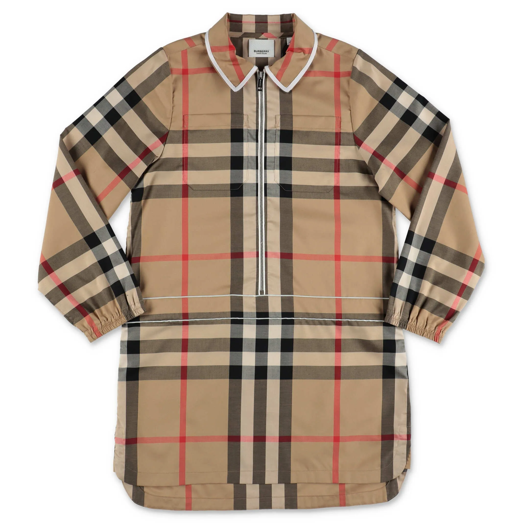 Burberry Kids Check Printed Zipped Dress