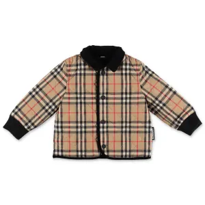 Burberry Kids Corduroy Trim Vintage Check Quilted Jacket