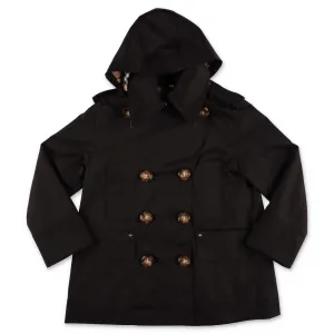 Burberry Kids Double Breasted Hooded Trench Coat