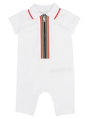 Burberry Kids Icon Stripe Detail Playsuit