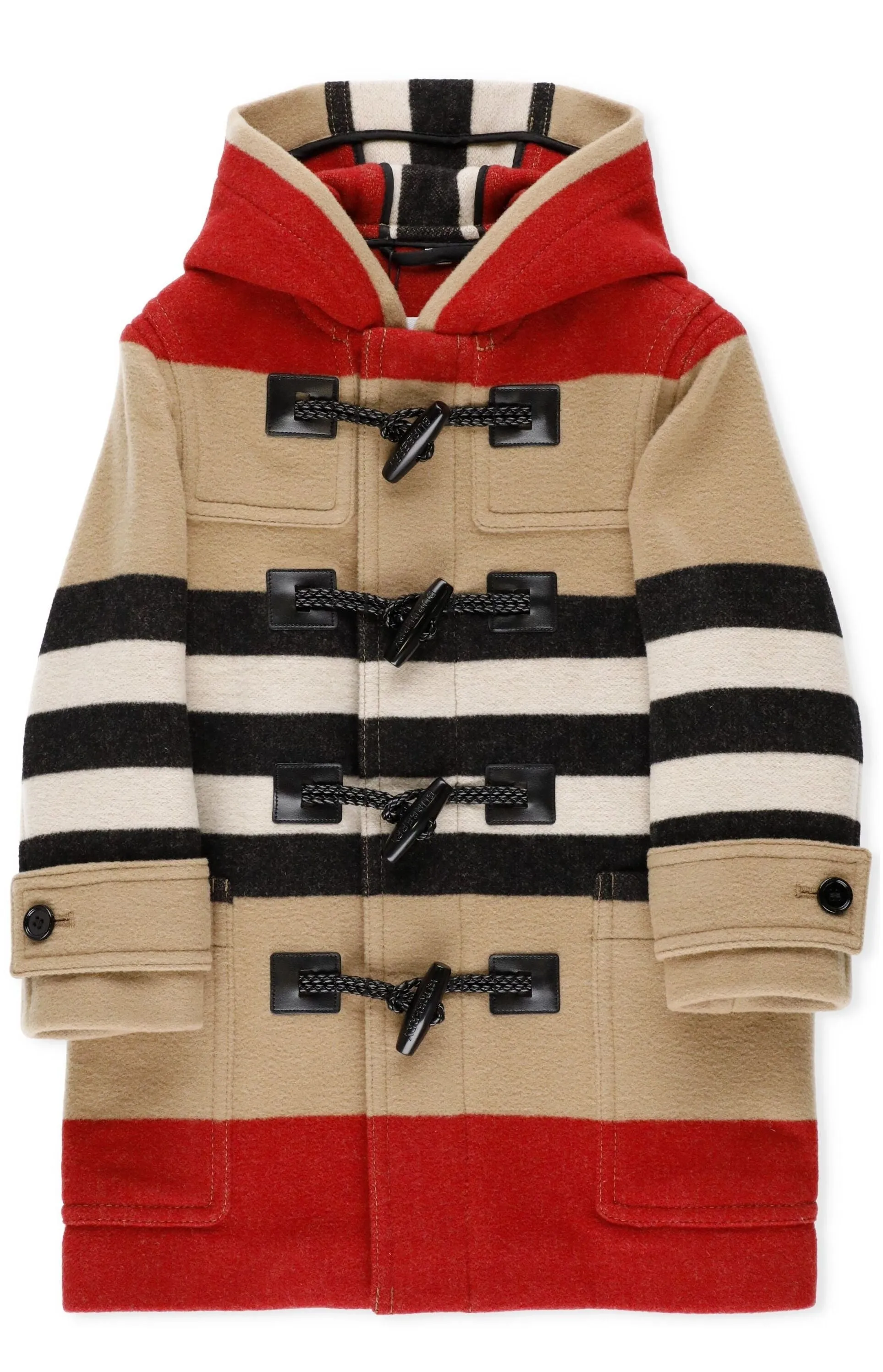 Burberry Kids Icon Stripe Hooded Coat