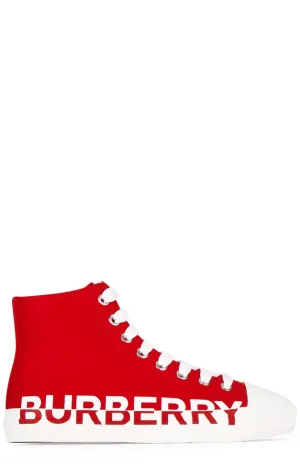 Burberry Kids Logo Detail High-Top Sneakers