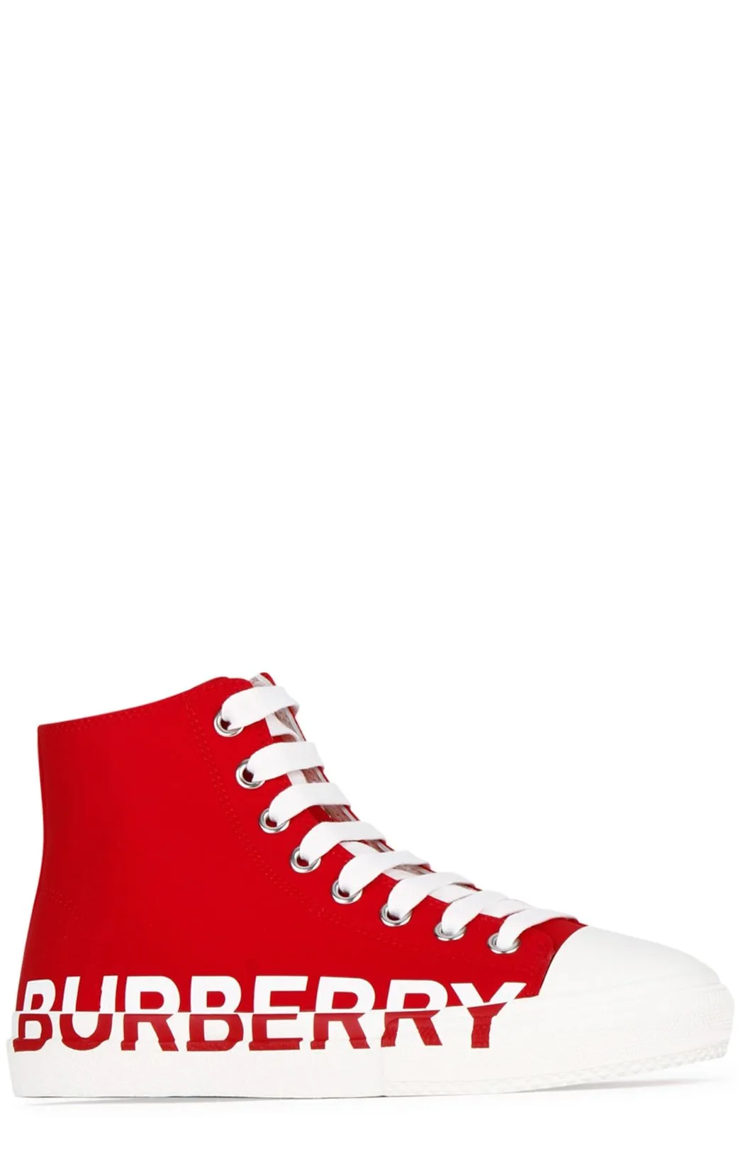 Burberry Kids Logo Detail High-Top Sneakers