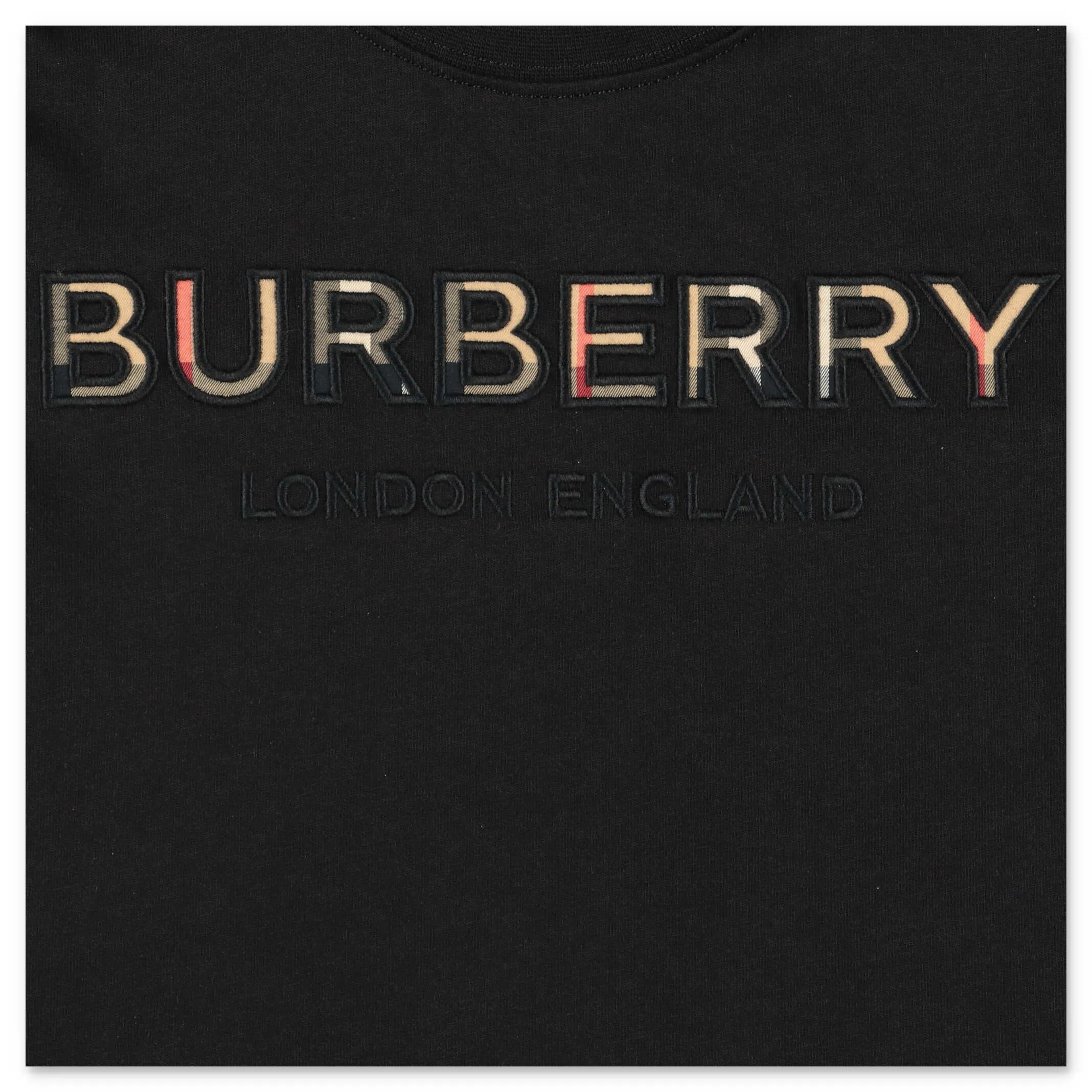 Burberry Kids Logo Embroidered Crewneck T-Shirt