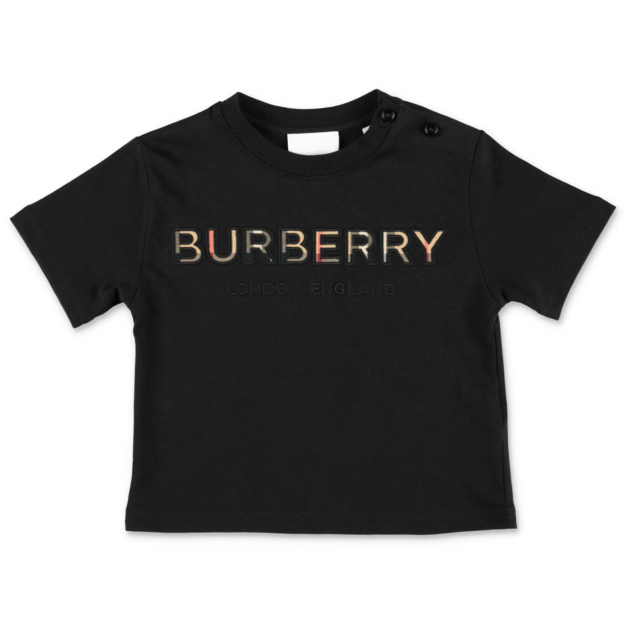 Burberry Kids Logo Embroidered Crewneck T-Shirt