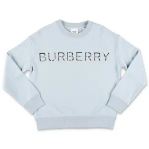 Burberry Kids Logo Embroidered Long-Sleeved Sweatshirt