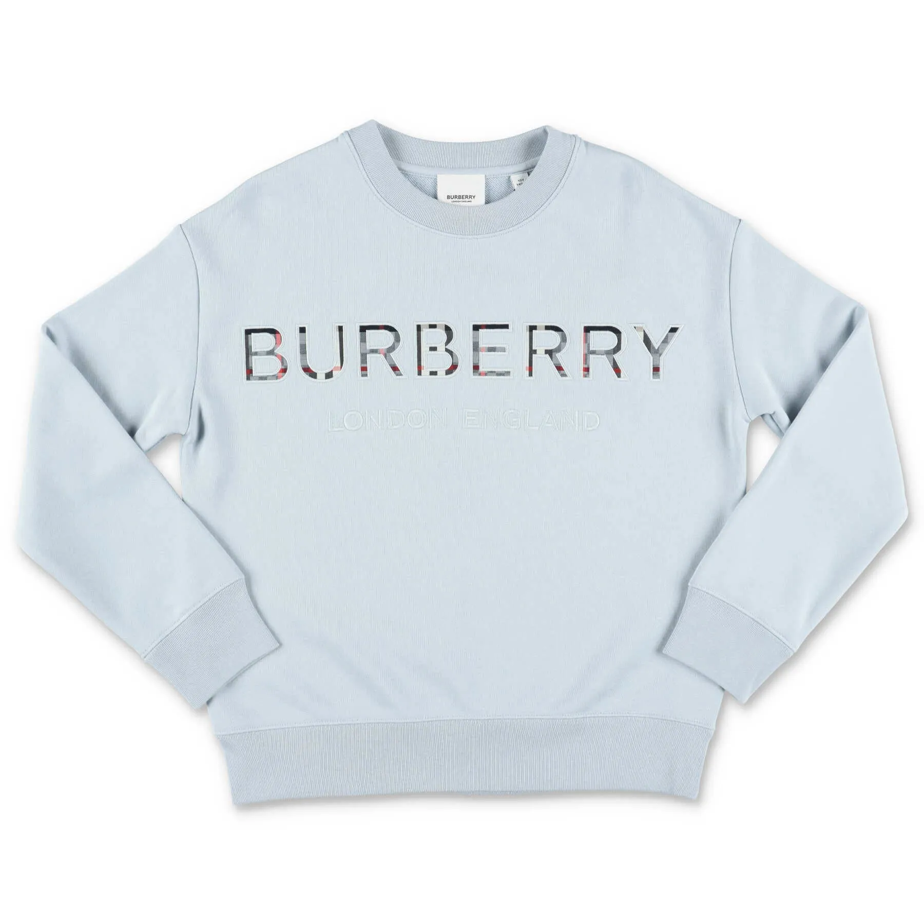 Burberry Kids Logo Embroidered Long-Sleeved Sweatshirt