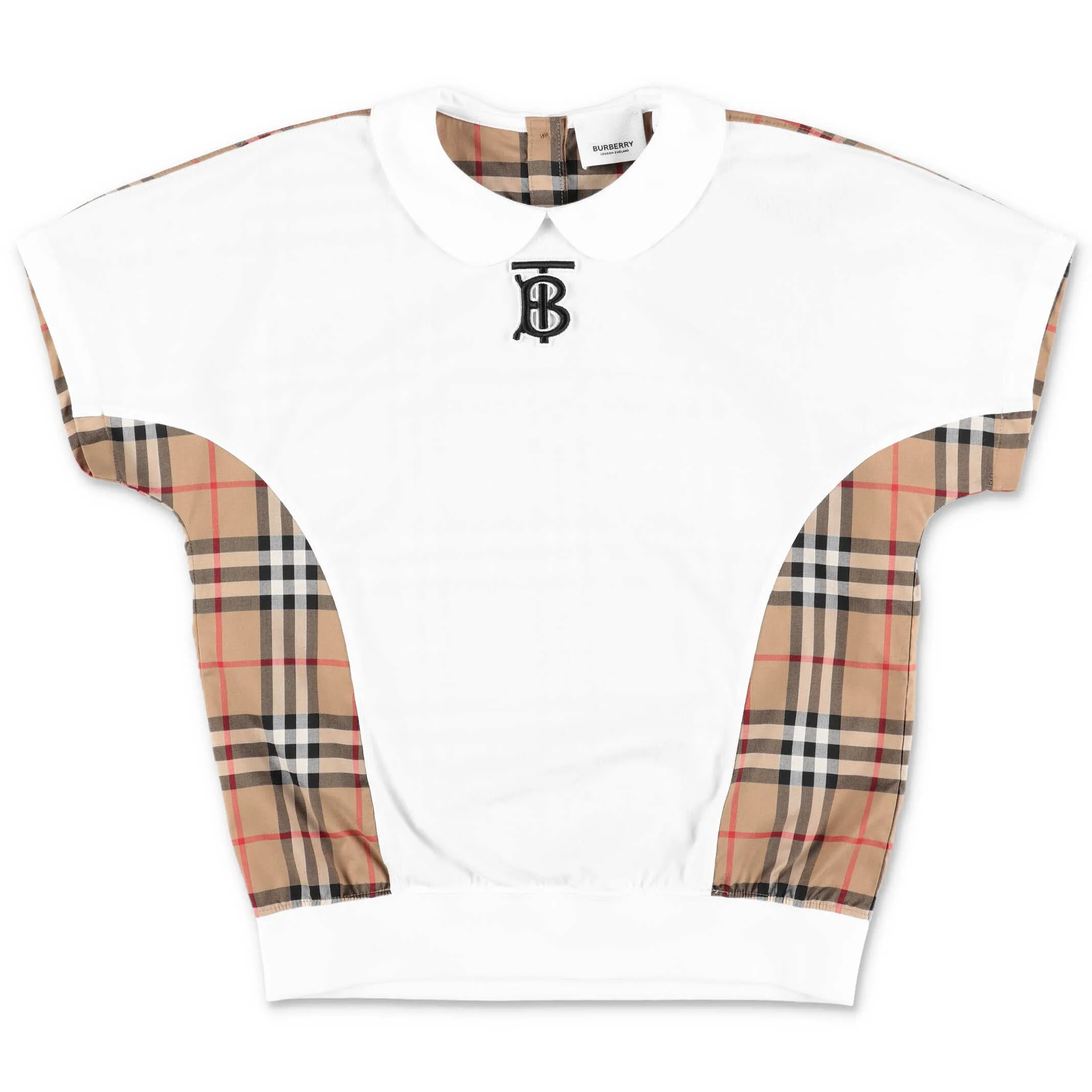 Burberry Kids Monogram Motif Vintage Check Panel T-Shirt