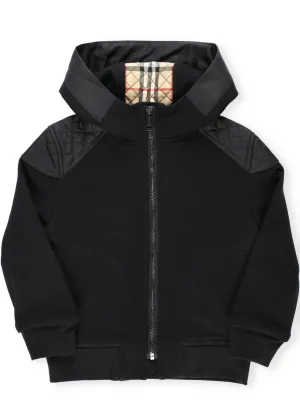 Burberry Kids Monogram Quilted Panel Hooded Jacket