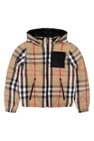 Burberry Kids Reversible Checked Puffer Jacket