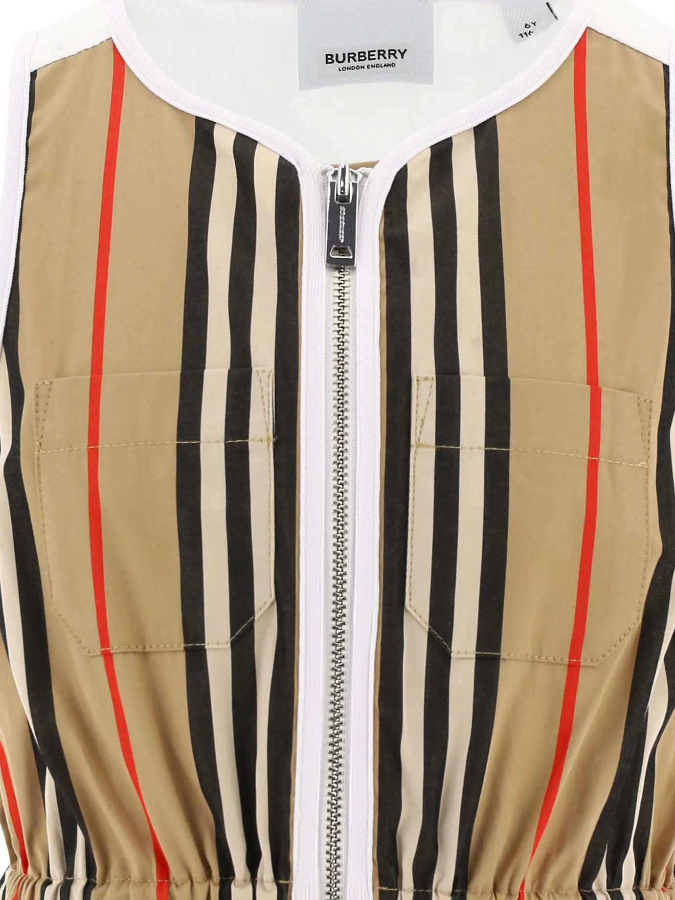 Burberry Kids Striped Sleeveless Jumpsuit