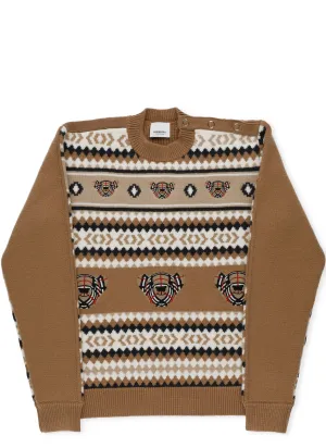 Burberry Kids Thomas Bear Geometric Intarsia-Knit Jumper