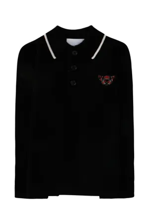 Burberry Kids Thomas Bear Long-Sleeve Polo Shirt