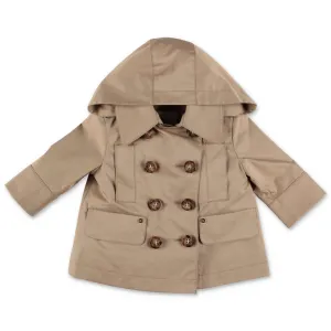Burberry Kids Twill Hooded Trench Coat