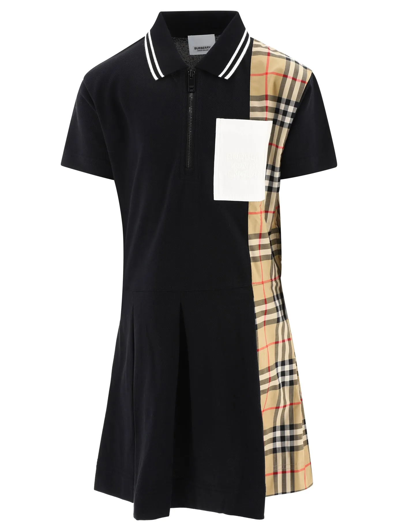 Burberry Kids Vintage Check Panel Polo Shirt Dress