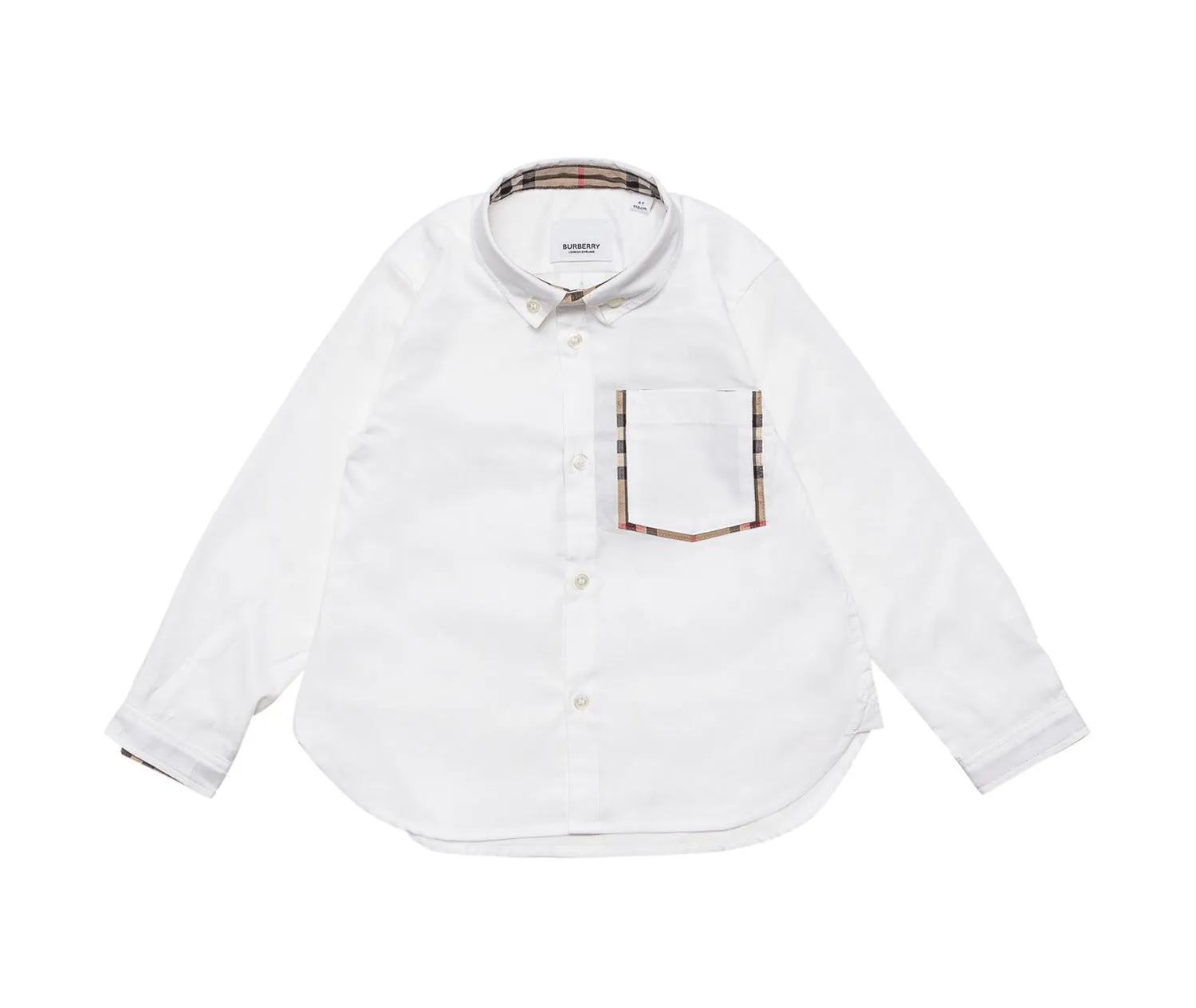 Burberry Kids Vintage Check Trim Pocket Shirt