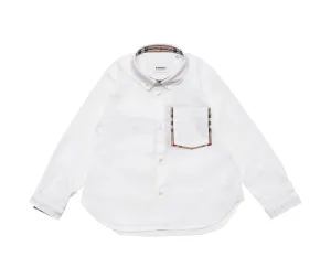 Burberry Kids Vintage Check Trim Pocket Shirt