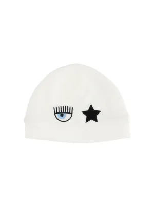 Chiara Ferragni Kids Logo Star Embroidered Beanie