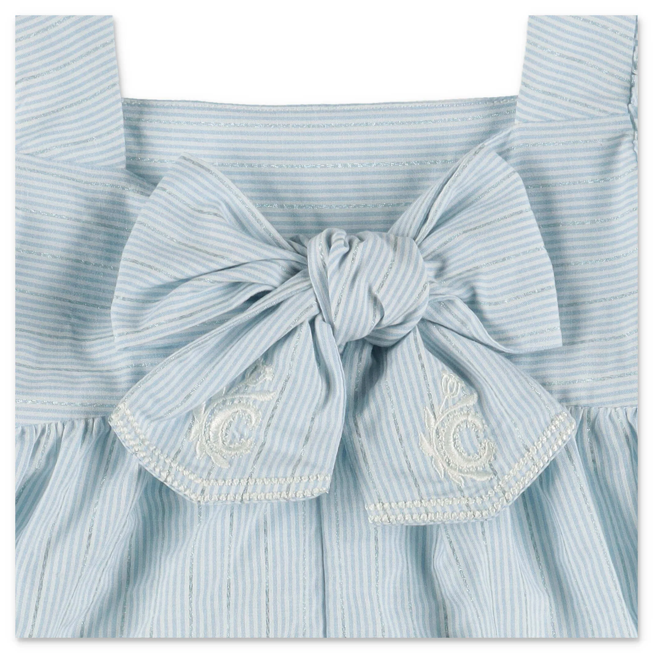 Chlo Kids Bow Detail Ruffled Dress