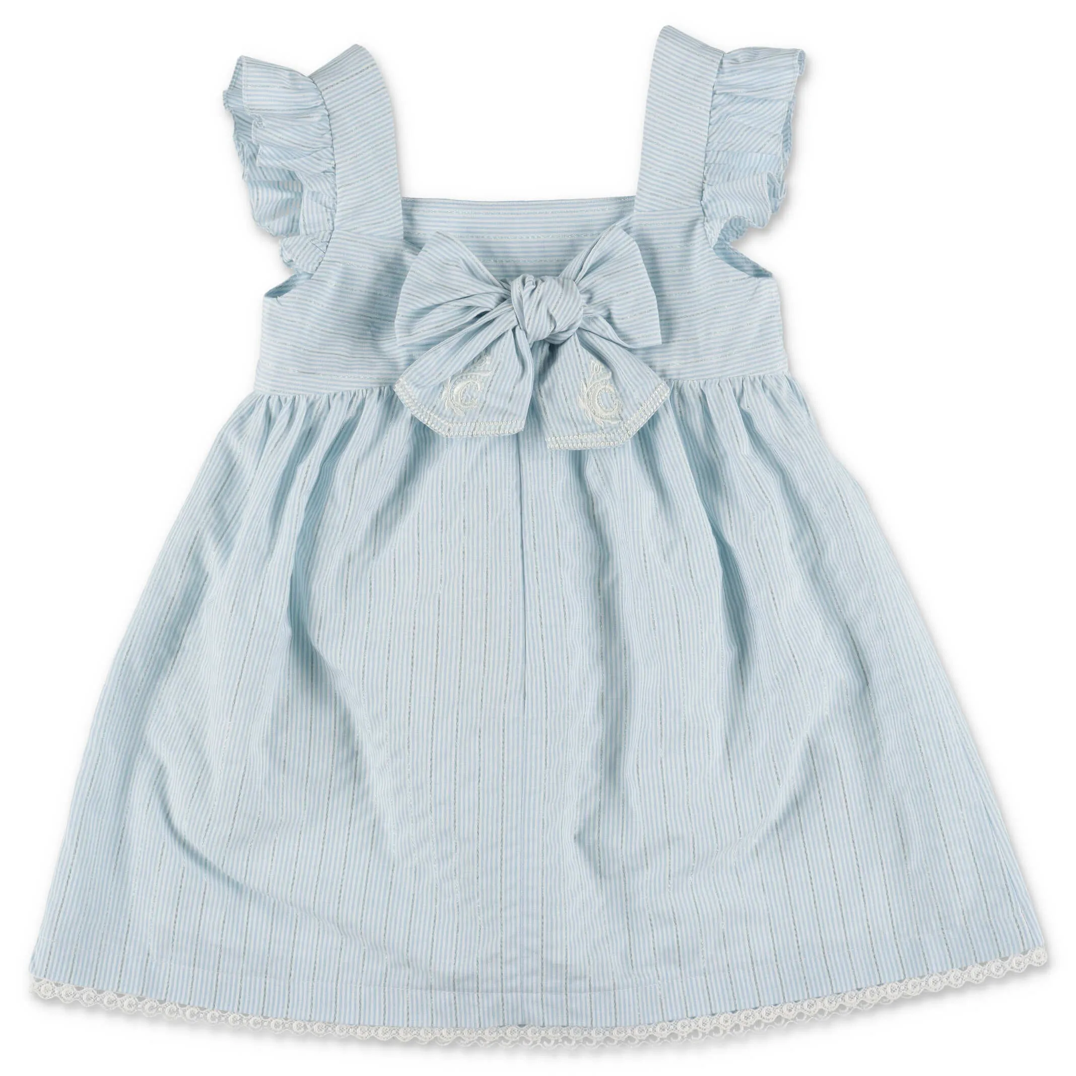 Chlo Kids Bow Detail Ruffled Dress