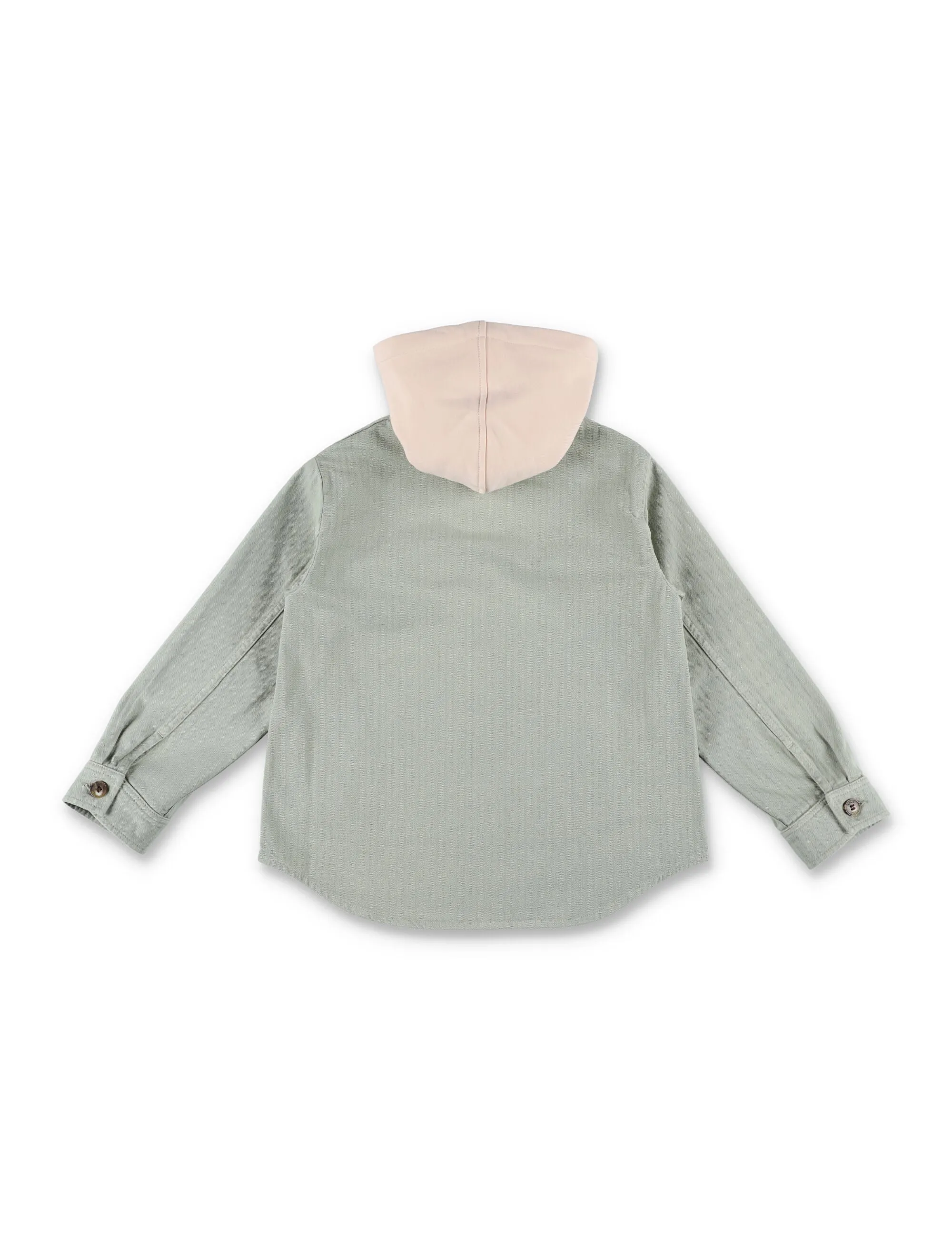 Chlo Kids Buttoned Long Sleeved Hooded Jacket
