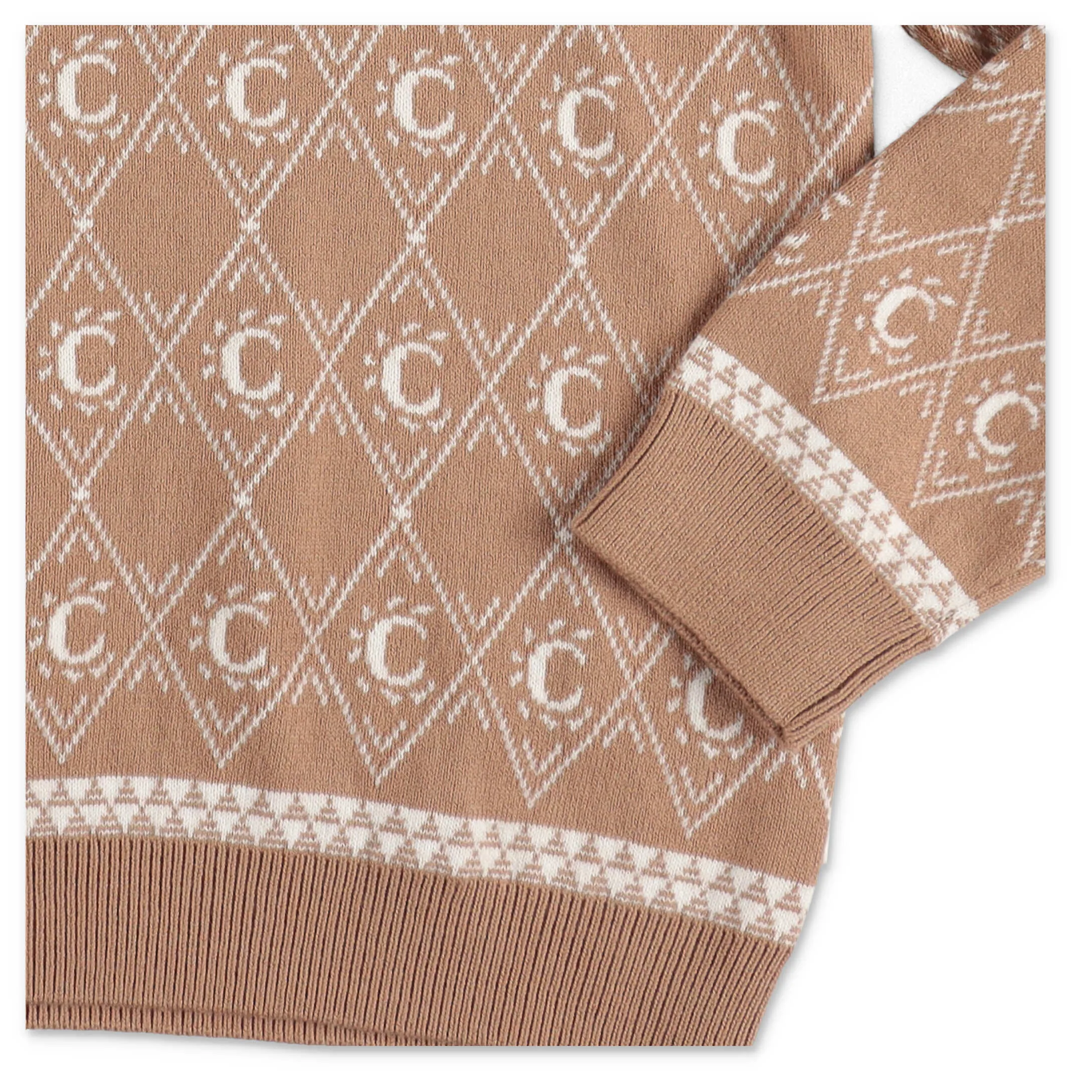 Chlo Kids C Intarsia Knitted Hoodie