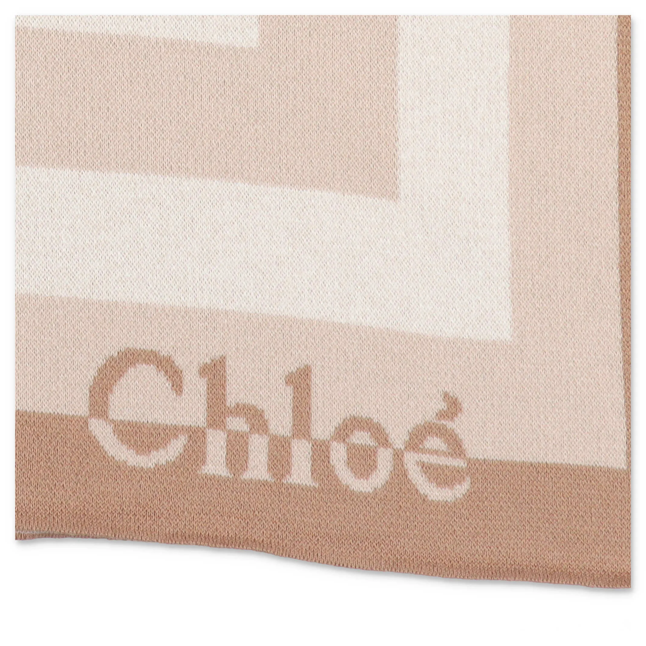 Chlo Kids Colour-Block Knit Cape Coat