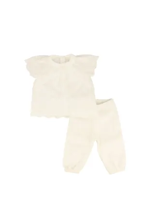Chlo Kids Embroidered Top And Pants Set