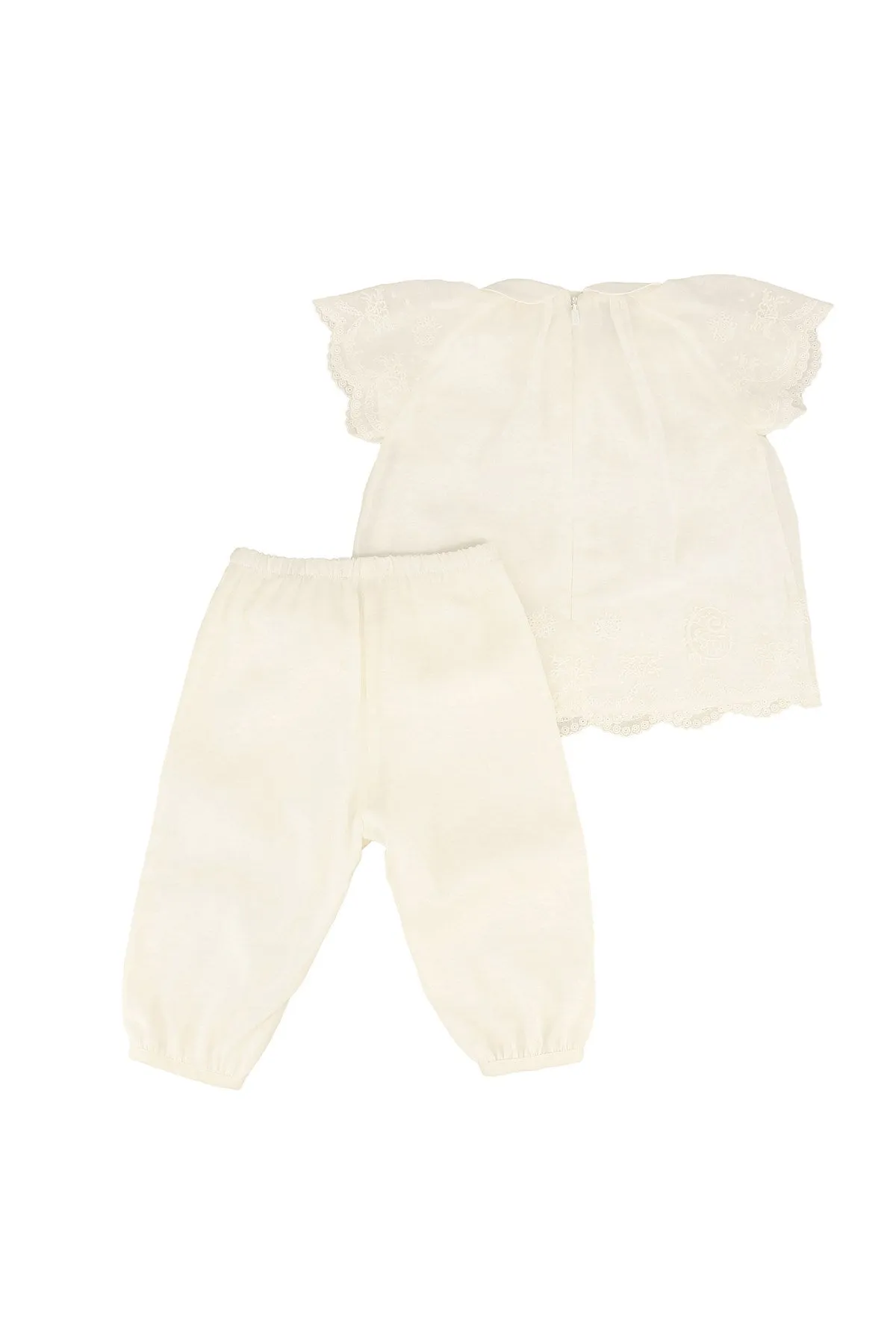 Chlo Kids Embroidered Top And Pants Set