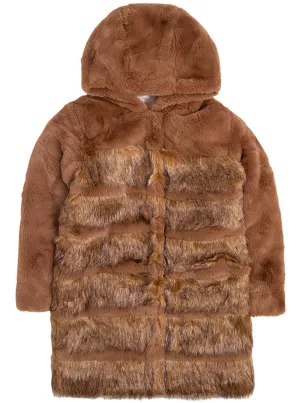 Chlo Kids Faux Fur Hooded Coat