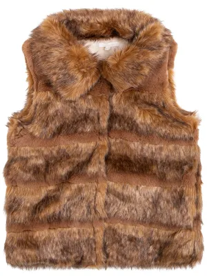Chlo Kids Faux Fur Zipped Vest